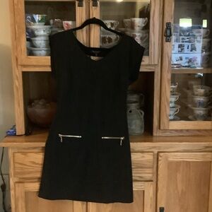 Juicy Couture Black Mini Dress with Zipper Accents